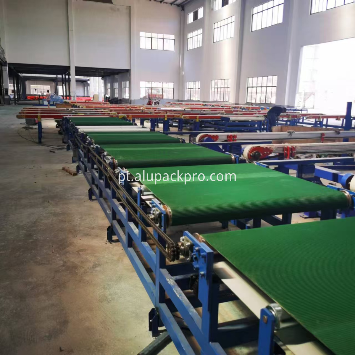 Estrutura de suporte para linha de montagem de embalagens Packaging Assembly Line Support Frame
